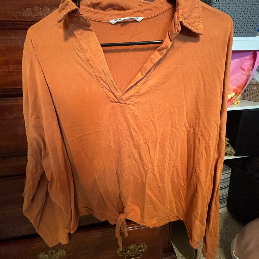 Cropped orange long sleeve
